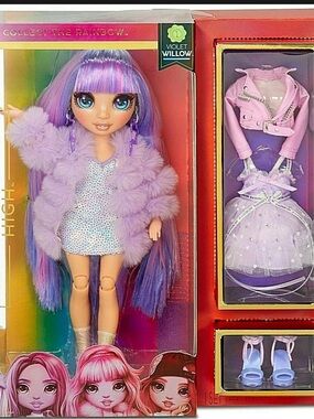 Rainbow Violet Willow Fashion Doll in Lavender and Blue NIB